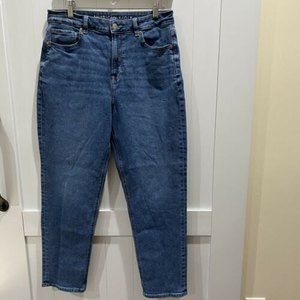 American Eagle Stretch Womens Mom Jeans Sz 10 High Rise Med Wash 27" Inseam